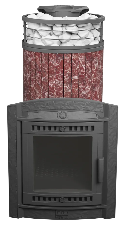 Печь банная "Атмосфера XL" в ламелях "Россо Леванто" NEW - 0min