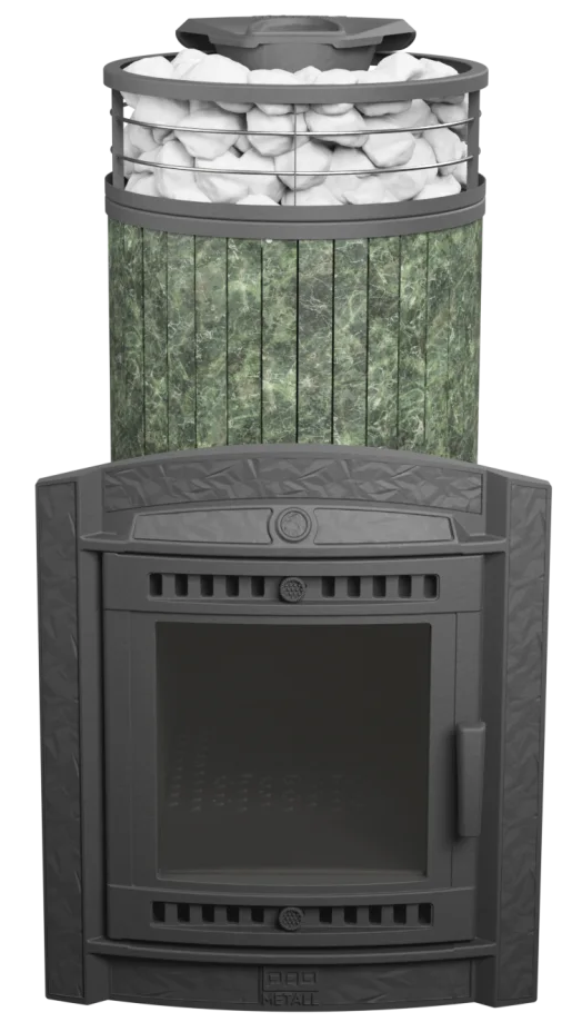 Печь банная "Атмосфера XL" в ламелях "Жадеит" NEW - 0min