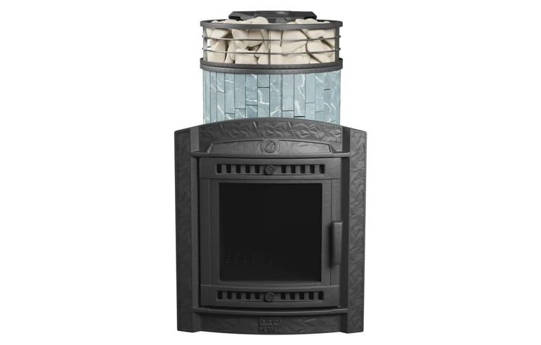 Печь банная "Атмосфера L" в ламелях "Талькохлорит" с тоннелем NEW