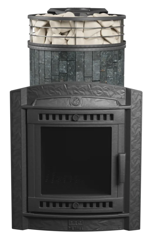 Печь банная "Атмосфера L" в ламелях "Пироксенит" с тоннелем NEW - 0min