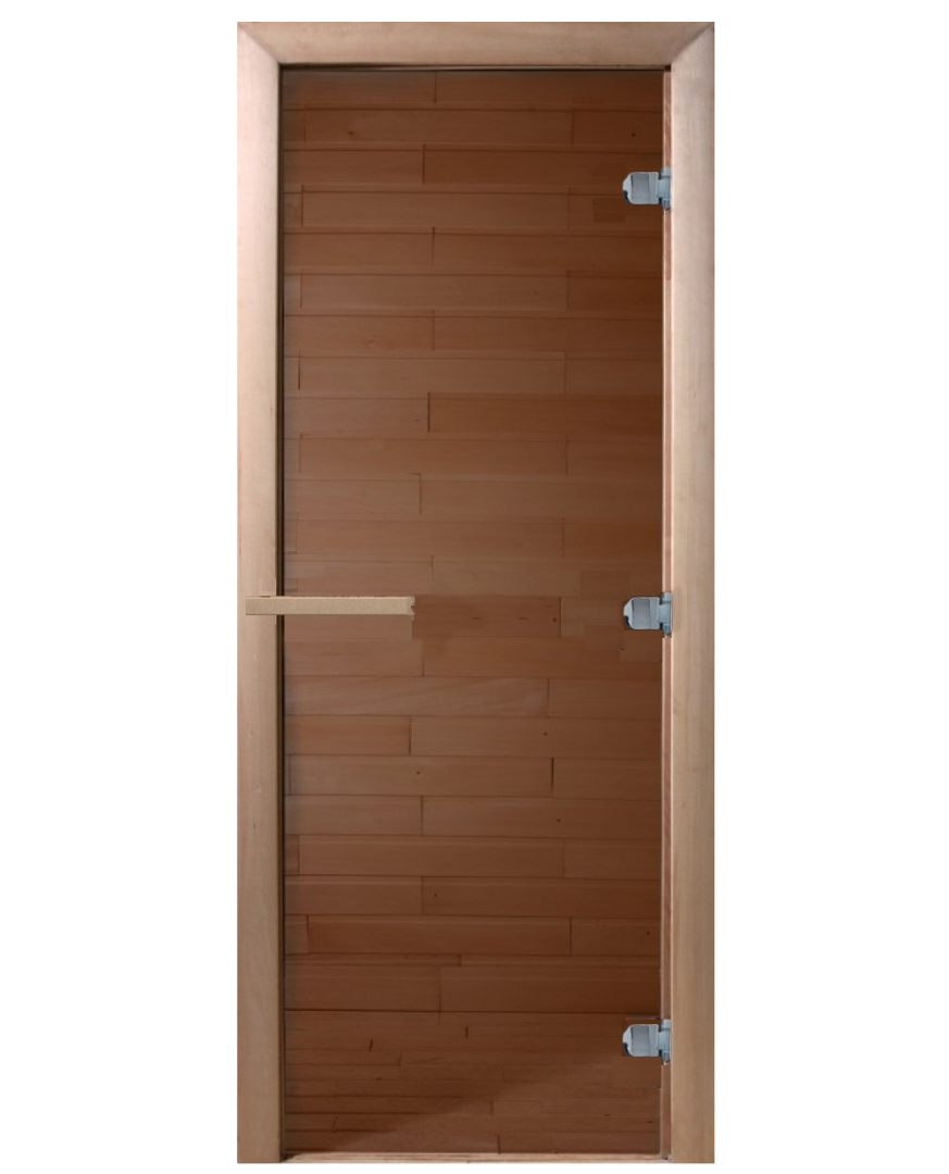 Стеклянная дверь для бани Doorwood 1900*600 (бронза, 8мм) - 0min