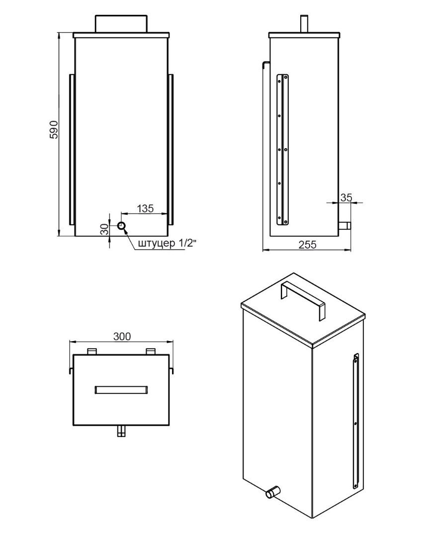 Печь для бани ASTON 16 INOX "АКВА" - 4min