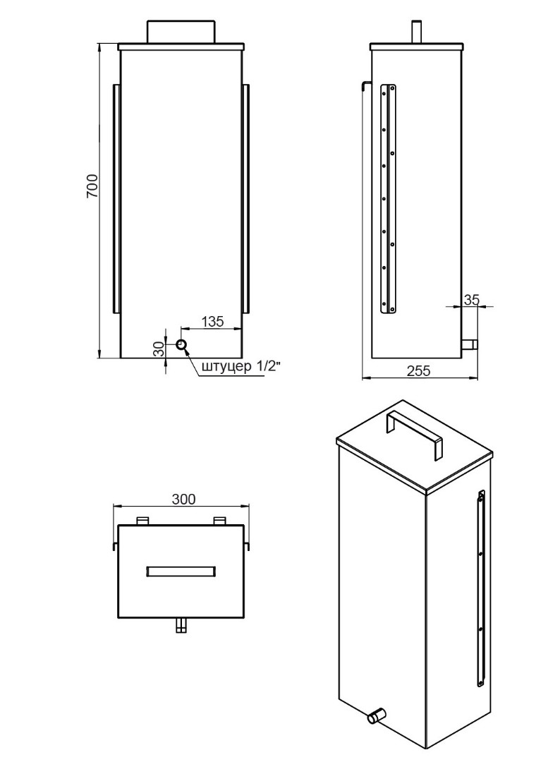 Печь для бани ASTON 20 стекло "АКВА" - 4min