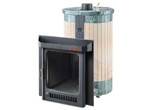 Печь для бани Ферингер Малютка ПФ «Окаменевшее дерево» перенесенный рисунок + Змеевик