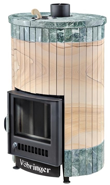 Печь для бани Ферингер УЮТ-25 ПФ «Окаменевшее дерево» перенесенный рисунок + Змеевик - 0min