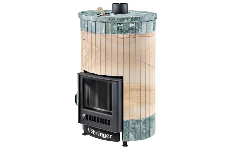 Печь для бани Ферингер УЮТ-25 ПФ &laquo;Окаменевшее дерево&raquo; перенесенный рисунок + Змеевик