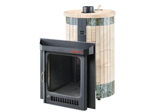 Печь для бани Ферингер Оптима ПФ «Окаменевшее дерево» перенесенный рисунок + Жадеит