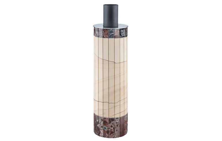 Дымоход-конвектор Ферингер "Окаменевшее дерево" перенесенный рисунок + Россо Леванте