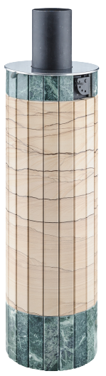 Дымоход-конвектор Ферингер "Окаменевшее дерево" перенесенный рисунок + Змеевик - 0min