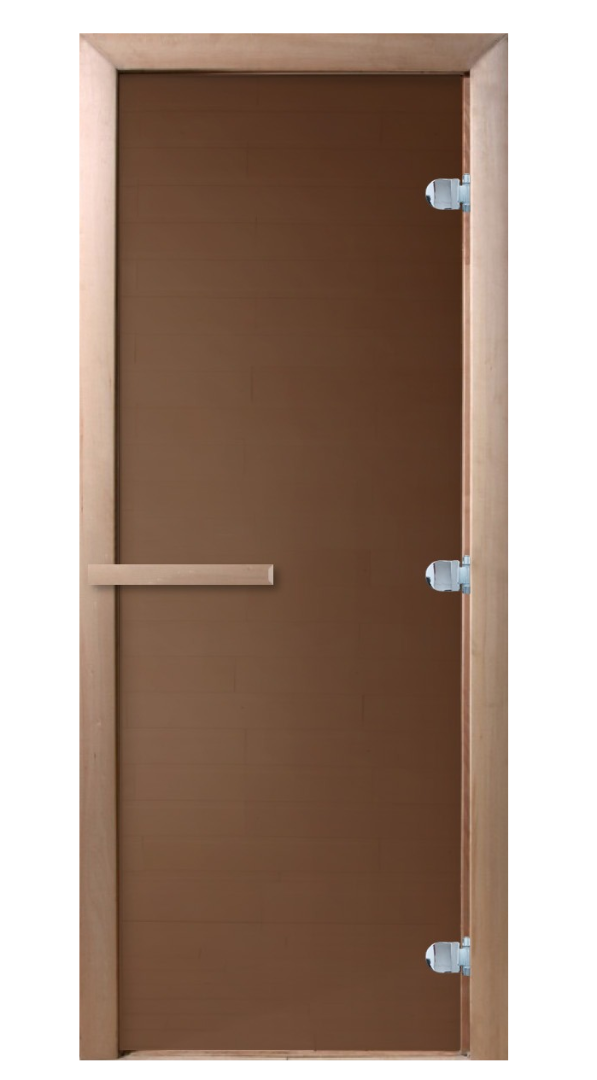 Стеклянная дверь для бани Doorwood 1800*800 (бронза матовая, 8 мм) - 0min
