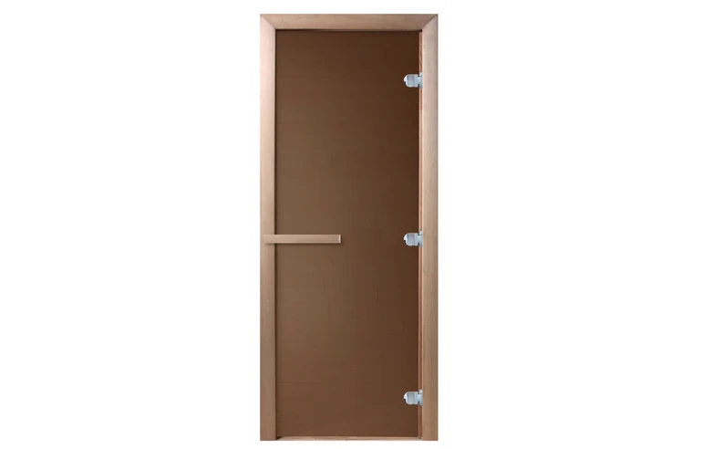 Стеклянная дверь для бани Doorwood 1700*700 (бронза матовая, 8 мм)