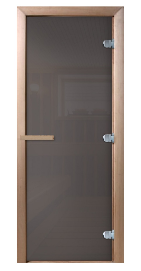 Стеклянная дверь для бани Doorwood 2000*800 (графит, 8мм) - 0min