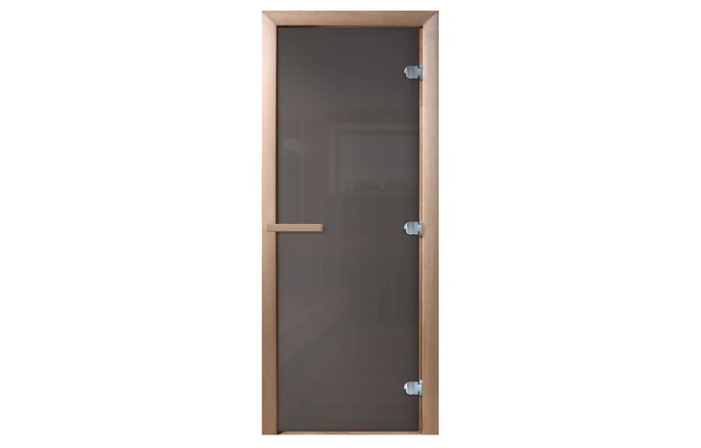 Стеклянная дверь для бани Doorwood 1700*700 (графит, 8мм)