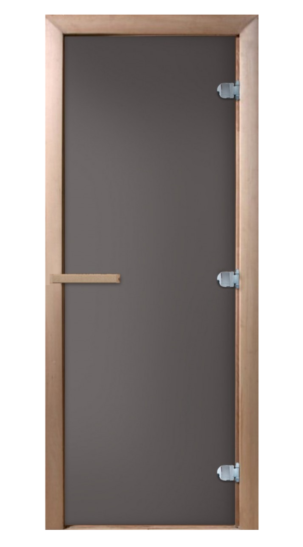 Стеклянная дверь для бани Doorwood 1700*700 (графит матовый, 8мм) - 0min