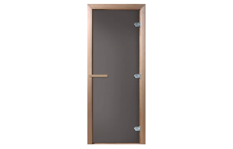 Стеклянная дверь для бани Doorwood 1700*700 (графит матовый, 8мм)