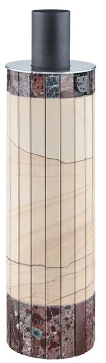 Дымоход-регистр Ферингер "Окаменевшее дерево" перенесенный рисунок + Россо Леванте - 0min