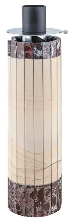 Дымоход-регистр Ферингер "Окаменевшее дерево" перенесенный рисунок + Россо Леванте - 1min