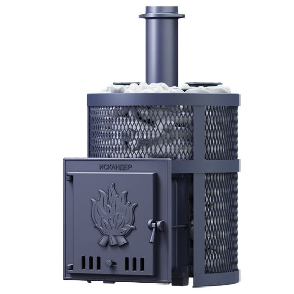 Чугунная печь для бани Искандер ЗК 18 Ураган - 1min