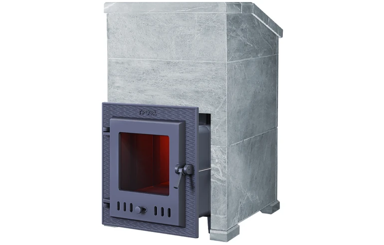 Чугунная печь для бани Комплект Гроза 24 (М) Президент 930/40 Талькохлорит