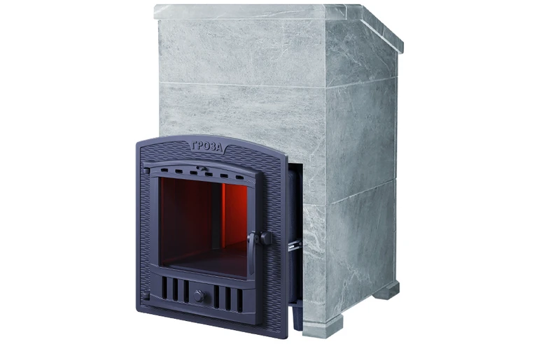 Чугунная печь для бани Комплект Гроза 24 (П2) Президент 930/40 Талькохлорит