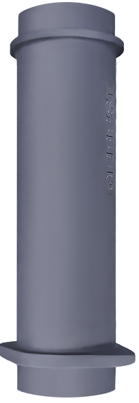 Чугунная ВЕРХНЯЯ труба для шибера 115/500мм - 0min