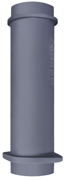 Чугунная ВЕРХНЯЯ труба для шибера 150/400мм - 0min