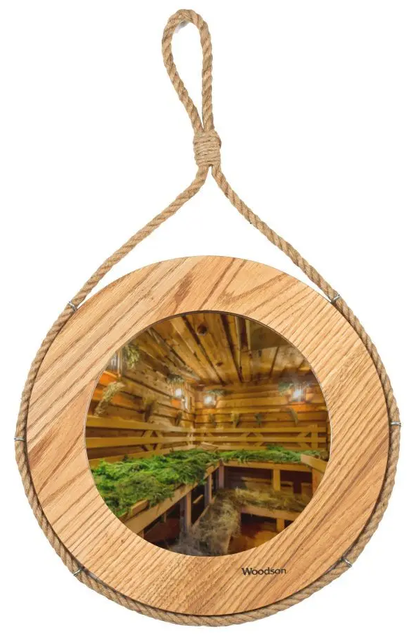 Зеркало для бани Woodson d38 дуб - 0min