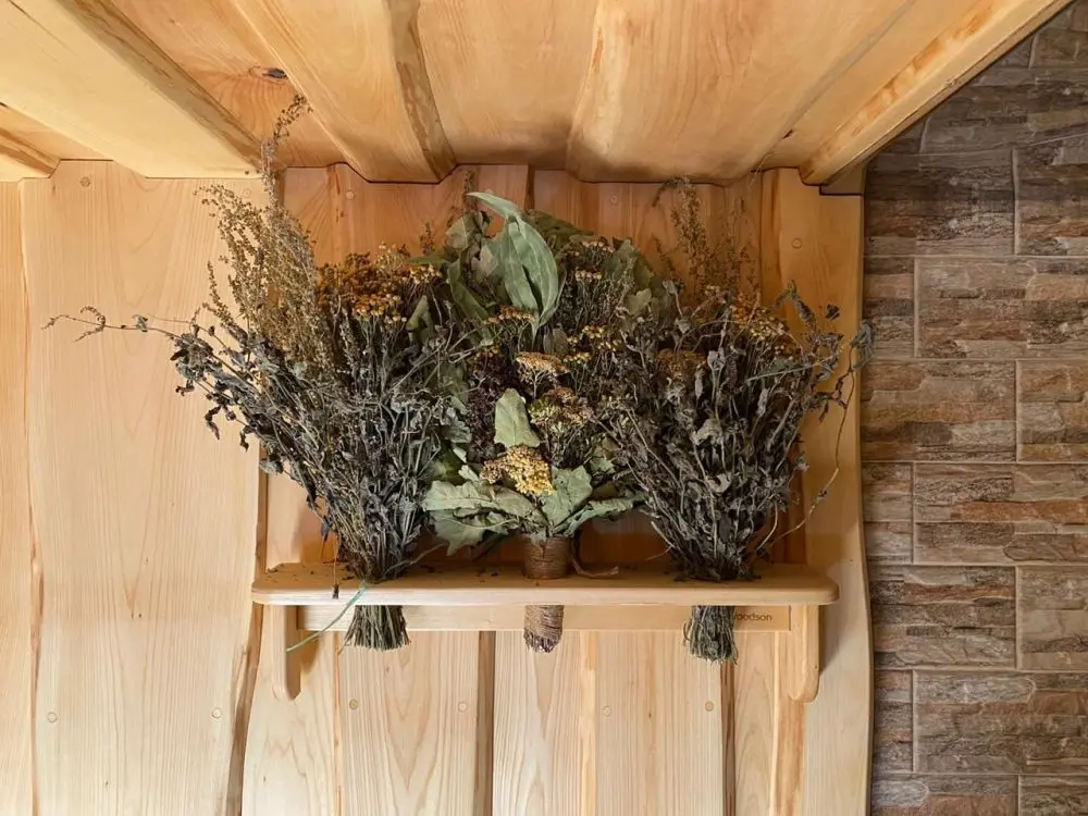 Фито полка Woodson для веников и трав, ольха - 1min