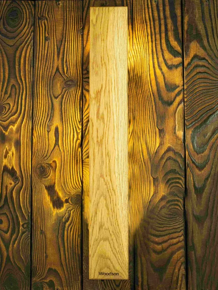 Светильник Woodson угловой со светодиодной лентой, дуб (24V) для бани - 2min