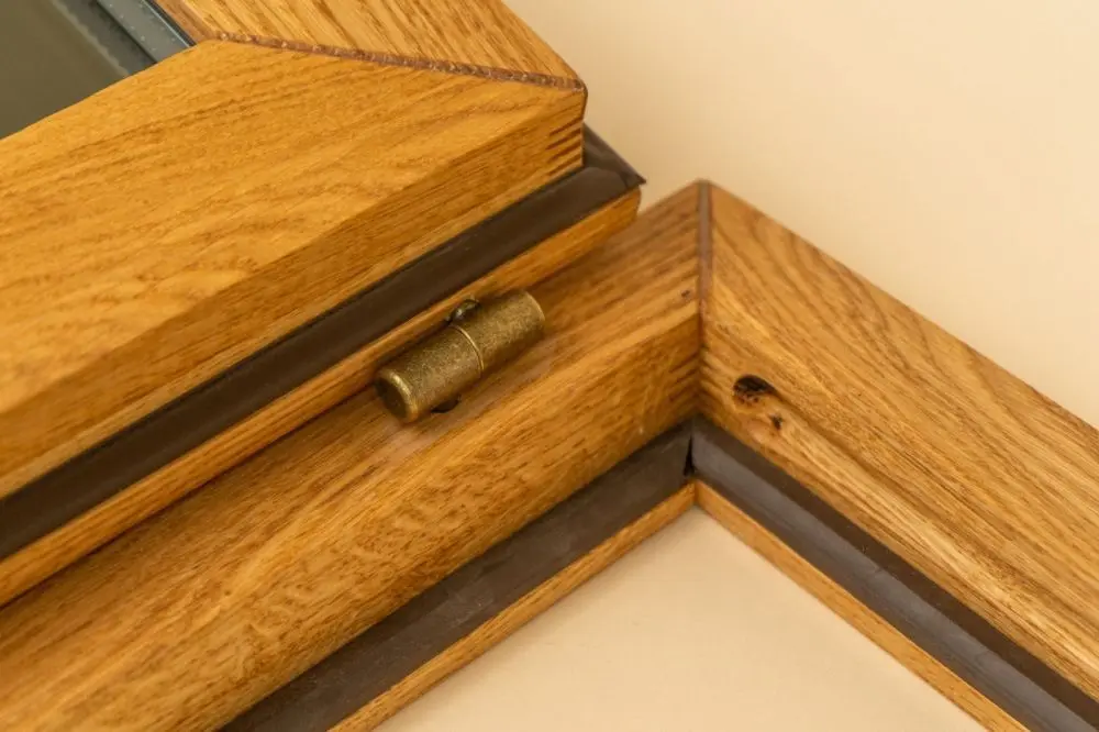 Окно Woodson PRO 40*40, стекло GREY дуб, левое - 2min