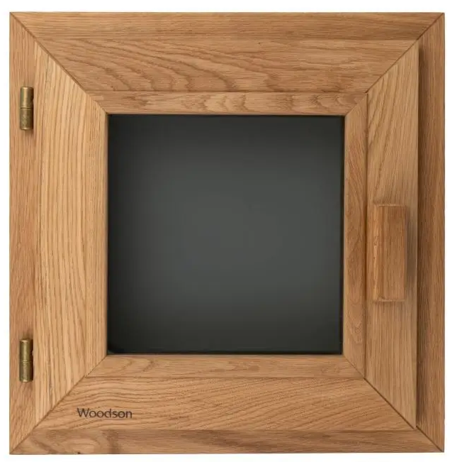 Окно Woodson PRO 40*40, стекло GREY дуб, левое - 0min