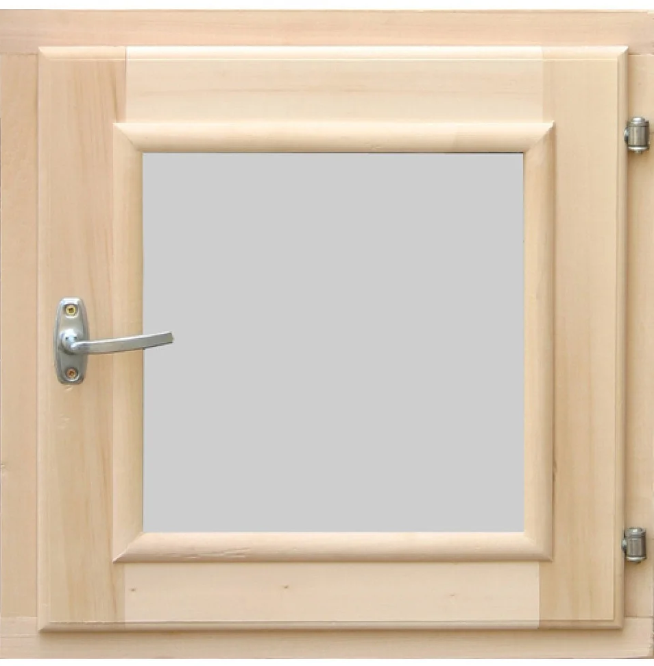 Окно для бани из ольхи 40х60 стеклопакет прозрачный - 0min