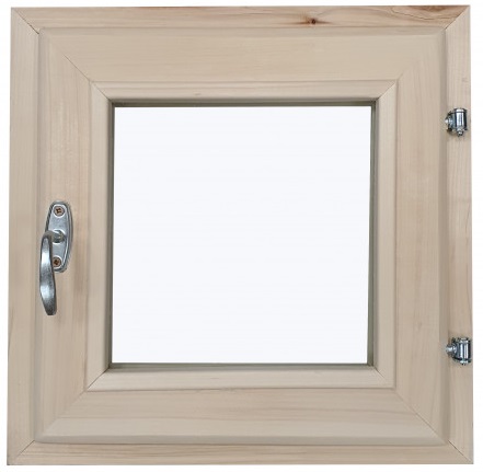 Окно для бани из липы 60х60 стеклопакет - 0min