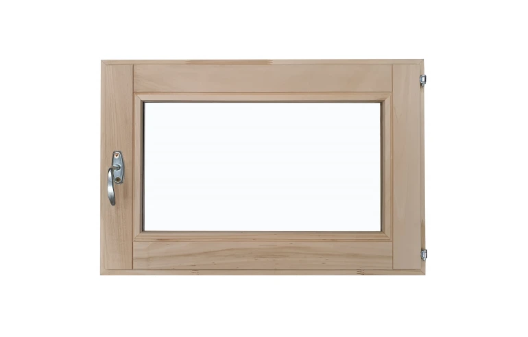 Окно для бани из липы 40х60 стеклопакет