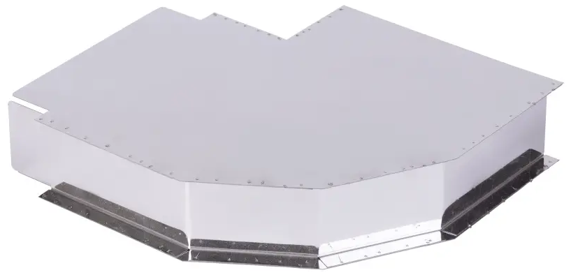 Угол КуБасту "Плоский" (горизонтальный) - 90 гр - нерж 0,5 мм - 0min