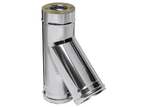 Ferrum GS сэндвич-тройник 135° (430/0,5мм + нерж.) Ф80х160