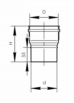 Ferrum переходник ПМ (430/0,5мм) Ф120П - 150М - 1min