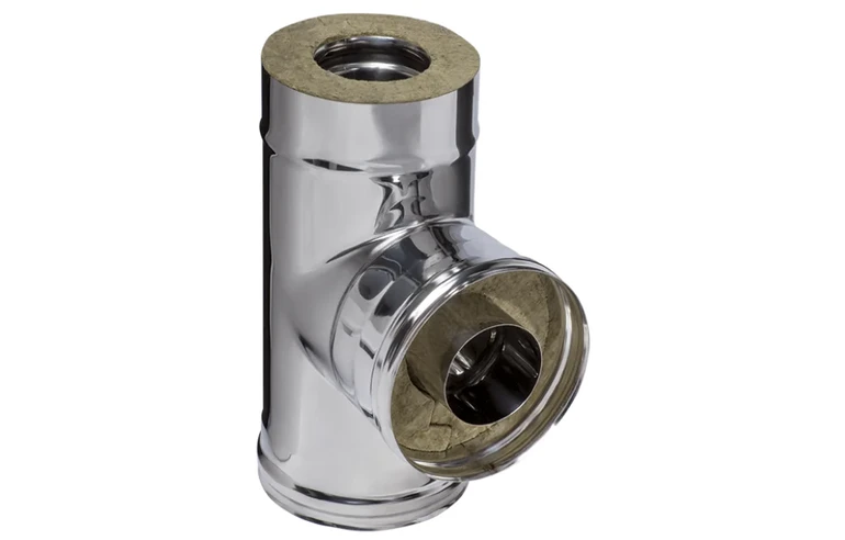 Ferrum HF Plus сэндвич-тройник 90&deg; (430/1,0мм + нерж.) Ф150х210