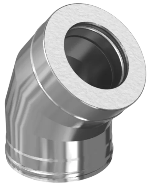 Ferrum Austenite HF сэндвич-колено 135° (304/0,8мм + нерж.+ ceramics) Ф115х200 - 0min