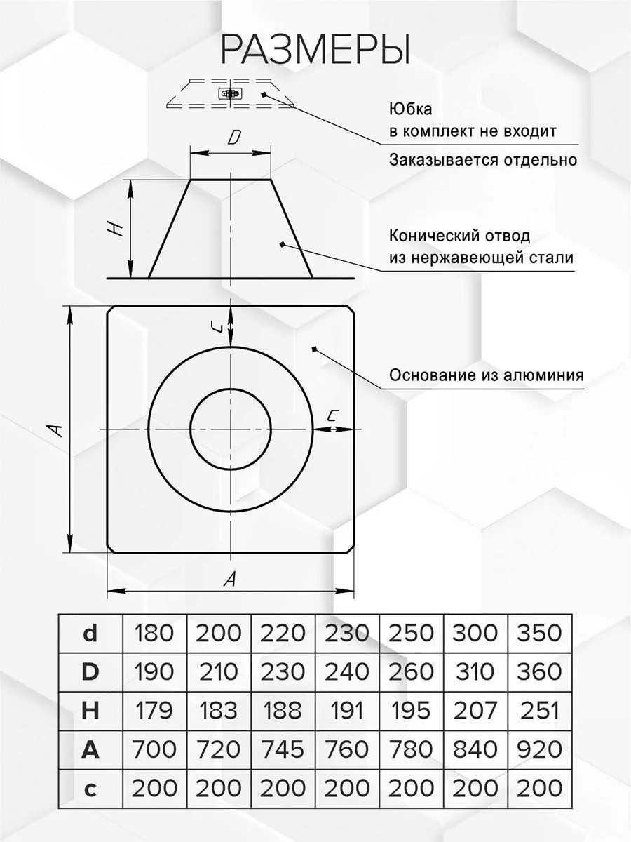 Craft GS/HF-P крышная разделка 0-15гр. (алюминий/эмаль) Ф200 - 1min