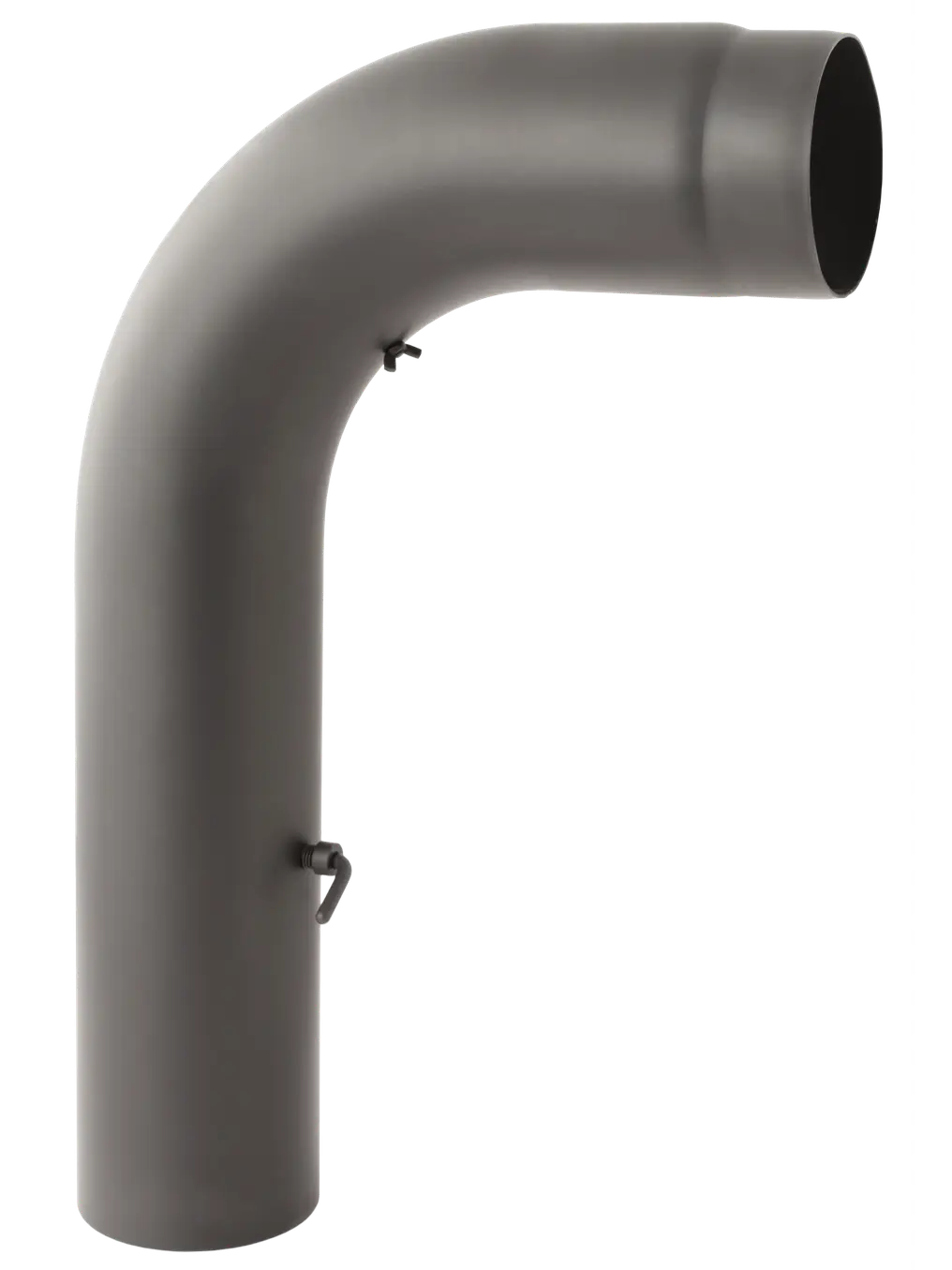 Darco колено высокое гнутое с шибером и ревизией 90° (DC01/2,0 мм) Ф130 - 0min