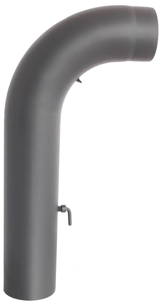 Darco колено высокое гнутое короткое с шибером и ревизией 90° (DC01/2,0 мм) Ф150 - 0min