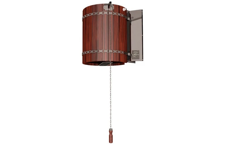 Обливное устройство Ливень 50л с деревянным обрамлением &laquo;красное дерево&raquo;