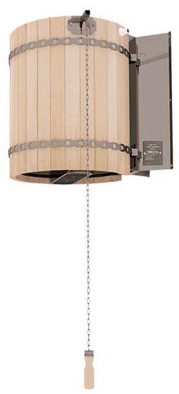 Обливное устройство Ливень ПРО 50л с деревянным обрамлением «светлое дерево» - 0min