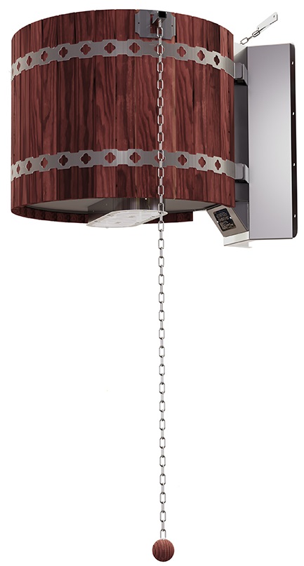 Обливное устройство Ливень L 70л с деревянным обрамлением «красное дерево» - 0min