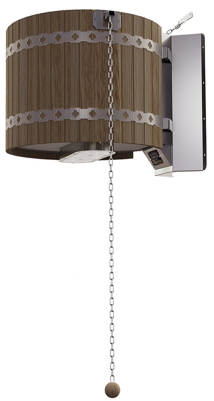 Обливное устройство Ливень L 70л с деревянным обрамлением «Термо» - 0min