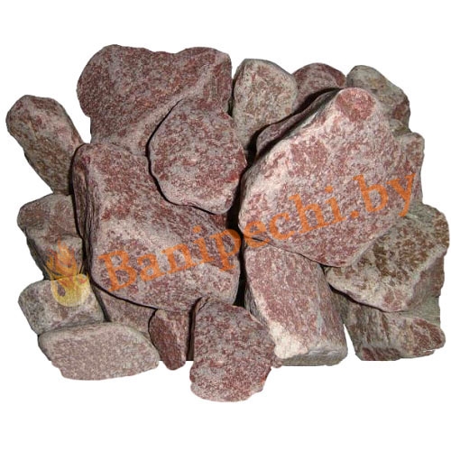 Камни для бани Малиновый кварцит Обвалованный, 20 кг - 0