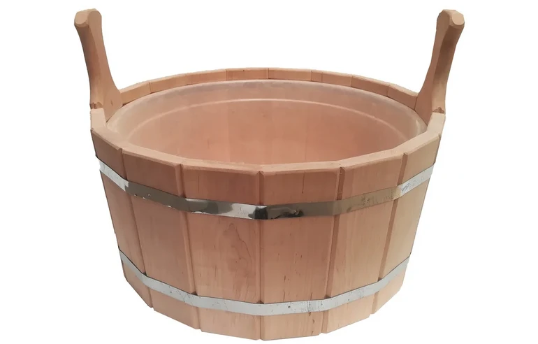 Шайка-таз для бани Ольха 20л с пластиковой вставкой