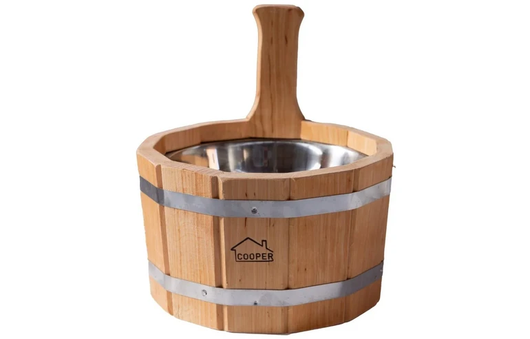 Ушат Ольха 3л с нержавеющей вставкой покрытие льняным маслом