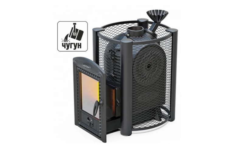 Печь для бани Термофор Чёрная жемчужина Люмина Плюс Cast с чугунной каменкой